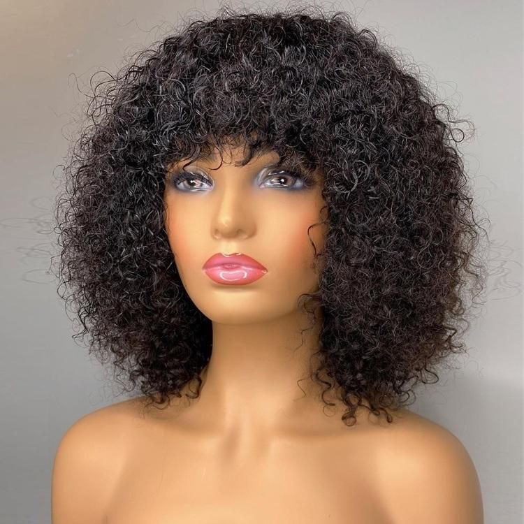 Kbeth Human Hair Wig Afro for Sexy Black Women 2021 Fashion Custom Brown Color 18 Inch Remy 100% Virgin Brazilian Kinky Curly Hair Extension Wig Vendors