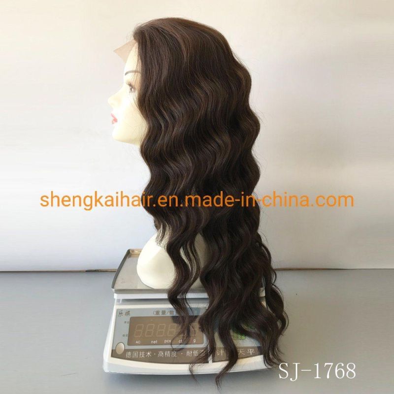 Wholesale Good Quality Handtied Heat Resistant Synthetic Fiber Curly Lace Front Wigs with Baby Hair 599