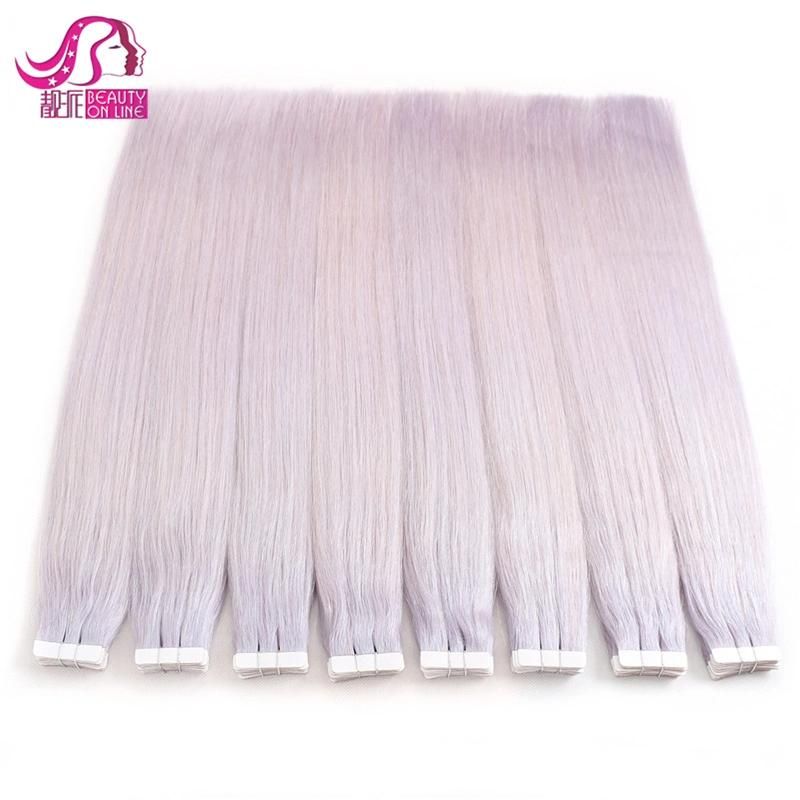 Piano Color Remy Tape in Hair Extensions on Tape Weft Hair Straight 20PCS Invisable Tape Hair 16-24" Seamless Skin Weft Hair