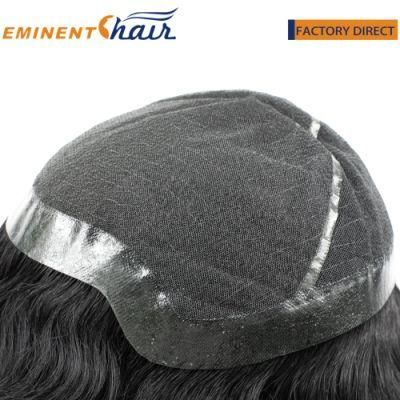 French Lace with PU Coating All Around Extra Heavy Black Human Hair Women Wig