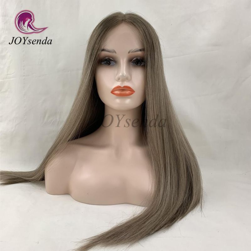 Transparent Swiss Lace Top Wig Virgin Human Hair Jewish Wig/Kosher Wigs/Hair Toppers /Sheitel Wigs for White Women