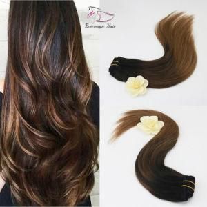 Tangle Free 100% Natural Brazilian Human Hair Balayage 2/6# Clip in Hair Extension