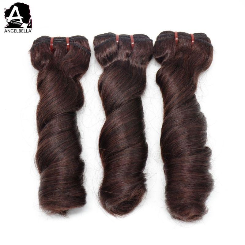 Angelbella Raw Mink Brazilian Spring Wave Hair Bundles Dark Wine Human Hair Extensions