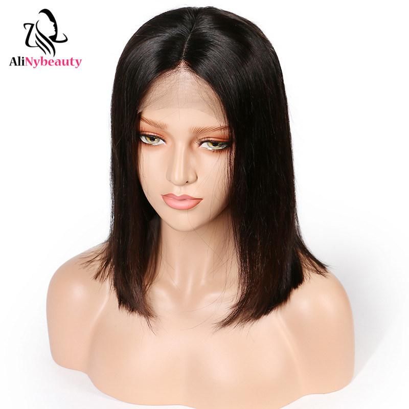 1b Color Lace Front Wig Human Peruvian Raw Virgin Hair