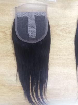 Remy Hair with Closure Straight Bundles with Closure 10A Silk Closure Transparent Silk Closure