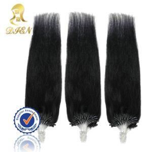 Micro Ring Loop Hair Extension Virgin Remy Unprocessed Human Hair 5A Grade Natural Black Silk Straight