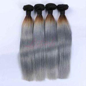 Lab Factory Straight Ombre 1b/Grey Human Brazilian Virgin Hair