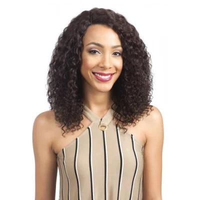 Brown Color Virgin Brazilian Curly Human Hair Lace Wig
