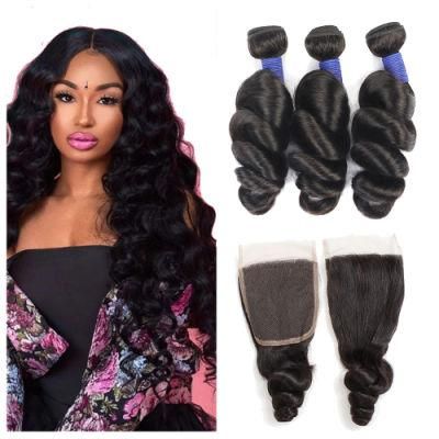Kbeth Cheveux Naturel Weave Raw Virgin Cuticle Aligned Hair Extension Human Hair Virgin Hair Bundle Loose Wave Bundles with Closure Wholesale
