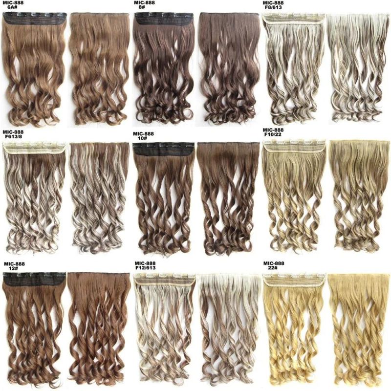 5clips One-Piece 22"-24" Body Wavy Clip in Hair Extensions Hairpiece