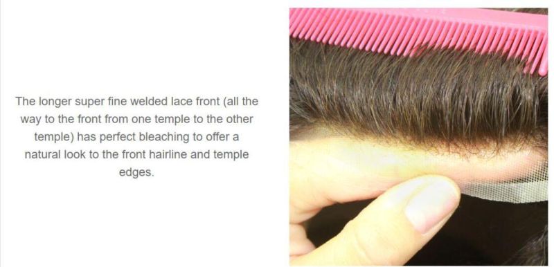 silicon & Elastic Net Keeping This a Very Sturdy Men′s Wig - No Need for Glue