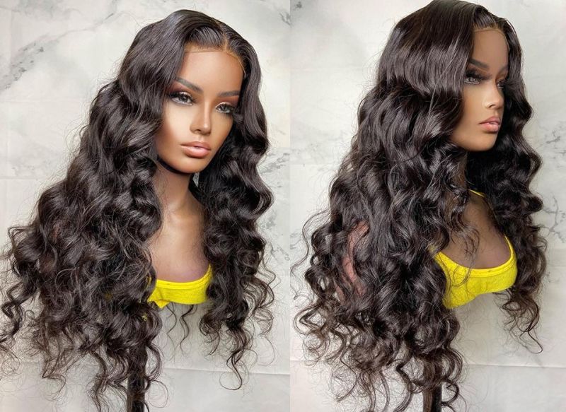 Lace Frontal Wig Loose Deep Wave Lace Front Human Hair Wigs for Women Pre Plucked Lace Wig Transparent Frontal Wig Human Hair 13X4 Lace Closure Wig