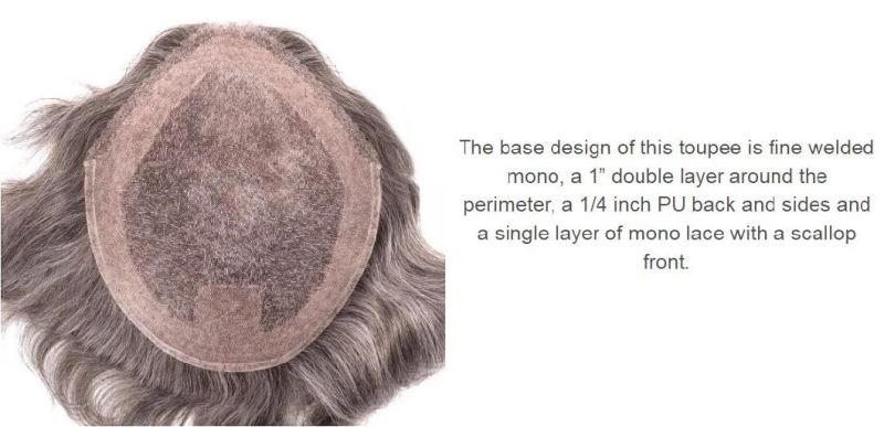 Men′s Custom Fine Welded Hair Pieces - Double Layer Longer Lasting Life - Best Hair Replacement Solution