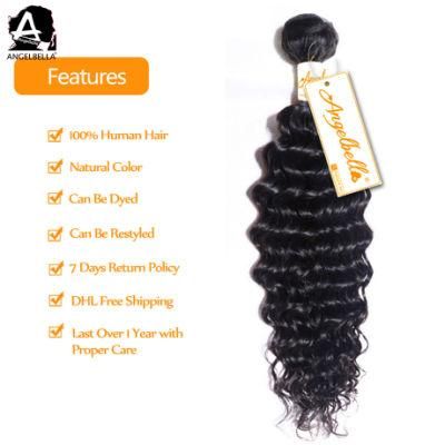 Angelbella Cheap Price Virgin Human Hair Weft Deep Wave Hair Weaving
