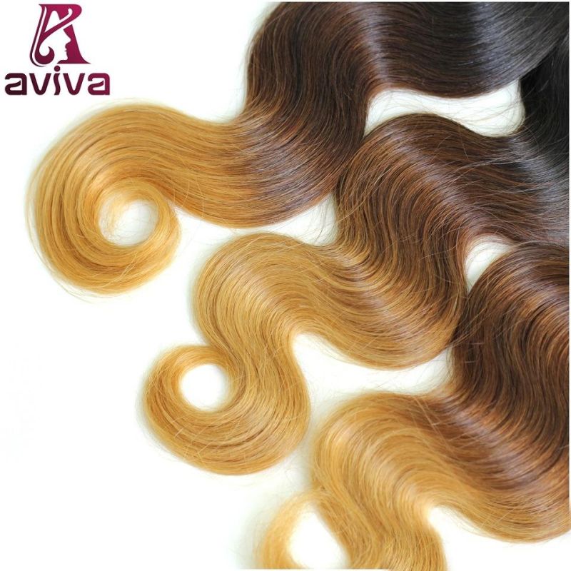 Ombre Brazilian Virgin Human Hair Weft Extension