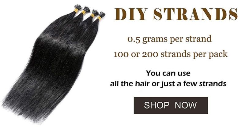 24inch Pre Bonded I Tip Hair Extensions #1 Jet Black Hair Extensions Human Hair Remy Hair Extensions Stick Tip Keratin with Salon Style(Pre Bonded,Straight,50g,