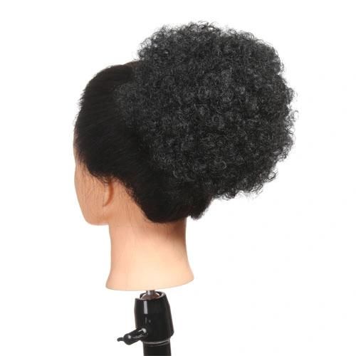 Synthetic Short Afro Kinkys Curly Afro Bun Extension Hairpieces