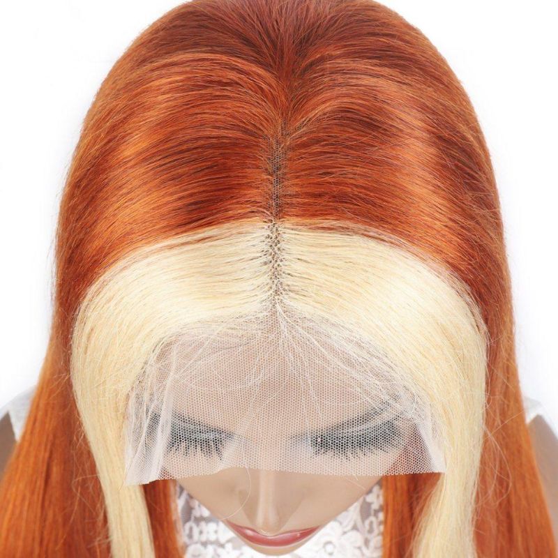 Cheap 13X4 Lace Front Silky Straight Human Hair Wig #Ginger613