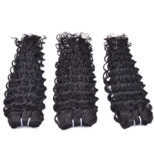 High Quality Natural Black Can Be Dyed Virgin Unprocessed Deep Wave Malaysian Hair