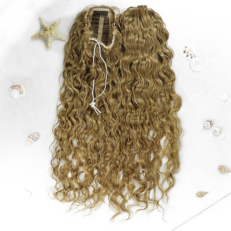 Remy Virgin Human Hair Drawstring Ponytail Curly Hair Extension