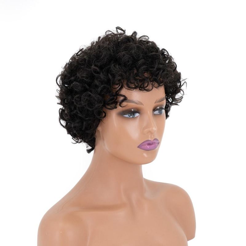 Kbeth Ladies Wig Cool 10 Inch 12 Inch Short Kinky Curly 100% Real Human Hair in Stock Woman Custom Long Lasting Glamoy Machine Made Women Wigs Cheap Price