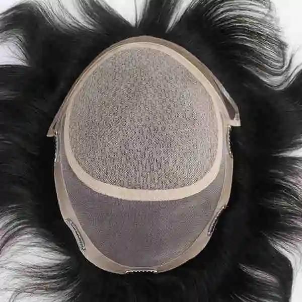 Lw4397: Durable Fine Mono Human Hair Wig with Natural Silk Top