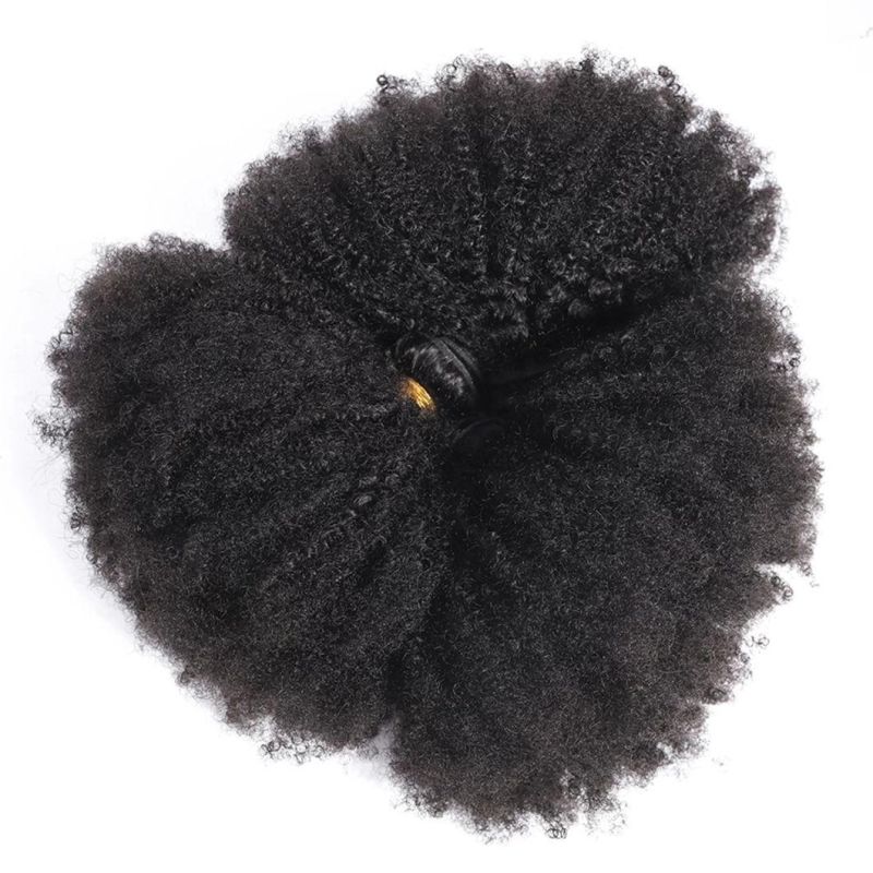 Afro Kinky Curly Hair Bundles 100% Human Hair Bundles Remy Hair Weaves Short Curly Hair 20 Inches