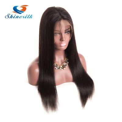 Shine Silk 360 Lace Frontal Wigs for Black Women 150% Density Pre Plucked Brazilian Straight Lace Front Human Hair Wigs Remy Hair