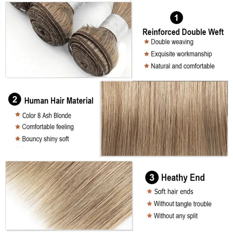 High Quality Straight Hair Weave Brazilian Human Hair Bundles Ombre Remy Human Hair Extension Virgin Hair Weft