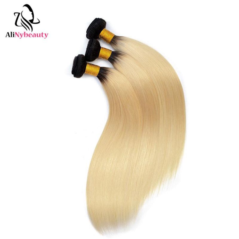 Hot Selling Ombre Hair T1b/613 Blonde Hair Bundles with Closure