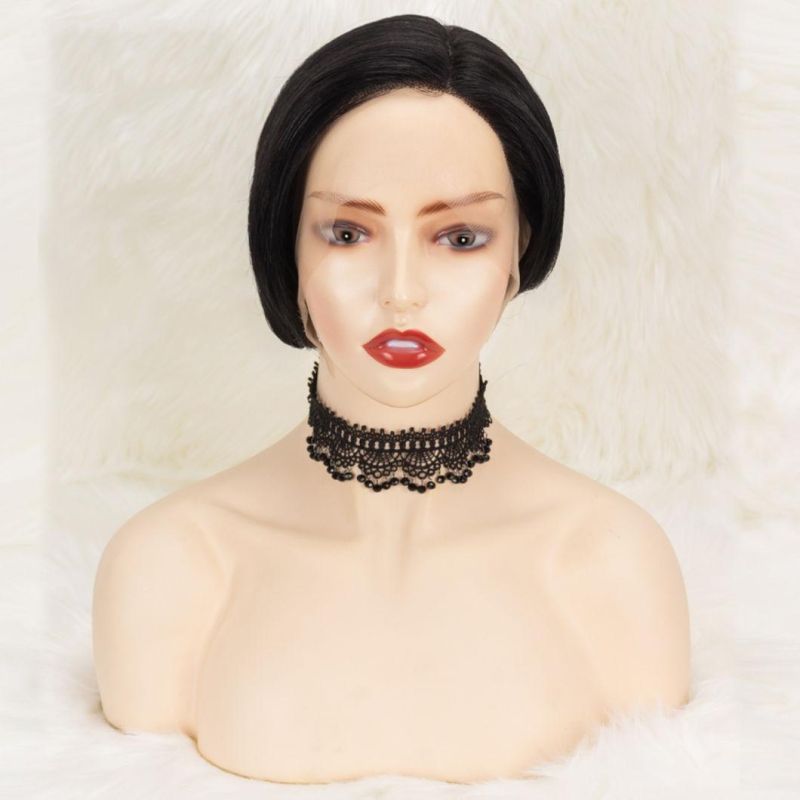 Straight Bob Pixie Cut Wig Part Lace Human Hair Wigs Short Lace Human Hair Wig Brazilian Wigs 150% Density for Black Women
