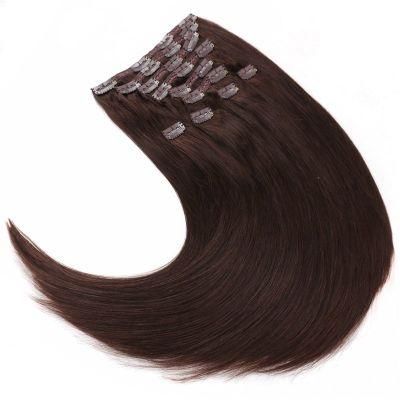 Wholesale Remy 100% Clip in Human Hair Extensions Double Drawn Human Hair Clip Extensions