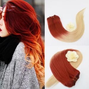 Clip in Hair Extensions Human Hair 100grams 7 Pieces Color 35/613# Light Red Mixed Natural Blond