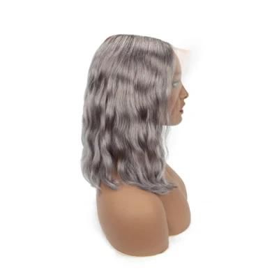 Short Bob Wigs Human Hair Straight Brazilian Hair Lace Front Wig for Black Women Blonde Grey Lace Bob Remy Hair