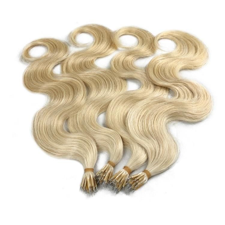 12A Body Wavy Nano Rings Human Hair Extension Remy Virgin Hair Weave