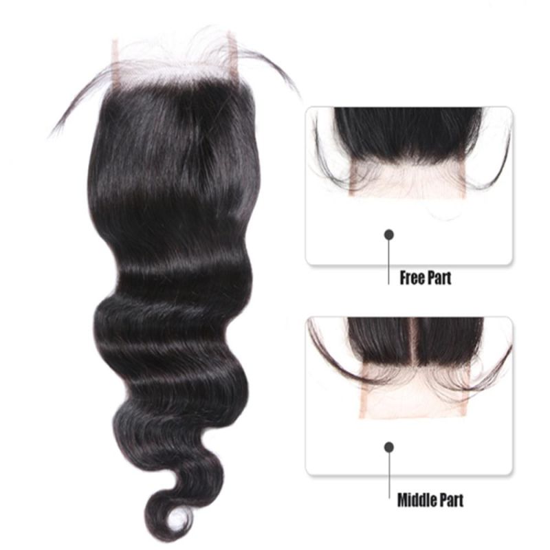 Kbeth 4*4 Lace Frontal Closure From China Factory Custom Accept 8 Inch Remy Brazilian Human Hair Black Ladies Closures Wholesale