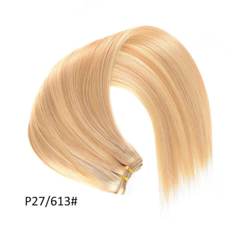 Platinum Blond Brazilian Straight Human Hair Weave Bundles 10"-30" Remy Hair Extensions Brown #2 #4 #P6/613
