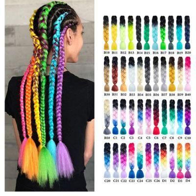 Kbeth Wholesale Synthetic Hair Super Jumbo Hair Braids Synthetic Yaki Texture Ombre Jumbo Braiding Hair Extensions for Woman