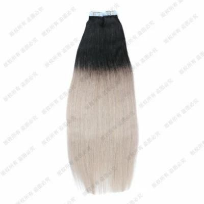 12-60 PU Tape in Remy Human Hair Extensions Light-Blonde-Straight-Factory-Price