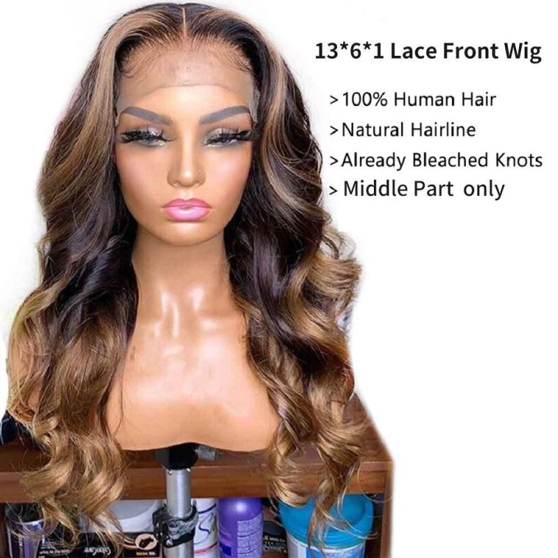 Kbeth Human Hair Wig for Black Ladies Gift 2021 Fashion Summer 100% Full Cuticle Aligned HD Lace Front Hairline Brown Color Body Wave Human Hair Wig for Lady