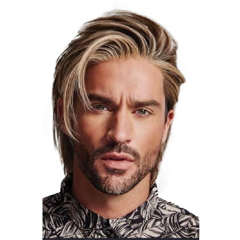 Kbeth Human Hair Wigs Mono Men Toupee Hair Extensions Male HD Soft Cool Lace Front Toupees 2021 Fashion Short Custom Thirty Something Mens Wig Wholesale