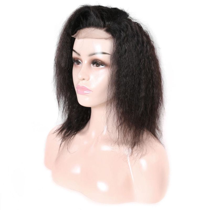 Kinky Straight Vrigin Brazilian Human Hair Lace Wig
