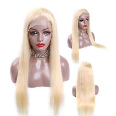 613 Lace Frontal 13X4 Wig Human Hair Pre Plucked Long Brazilian Straight Blonde Color HD Glueless Full Lace Wigs 30 Inches