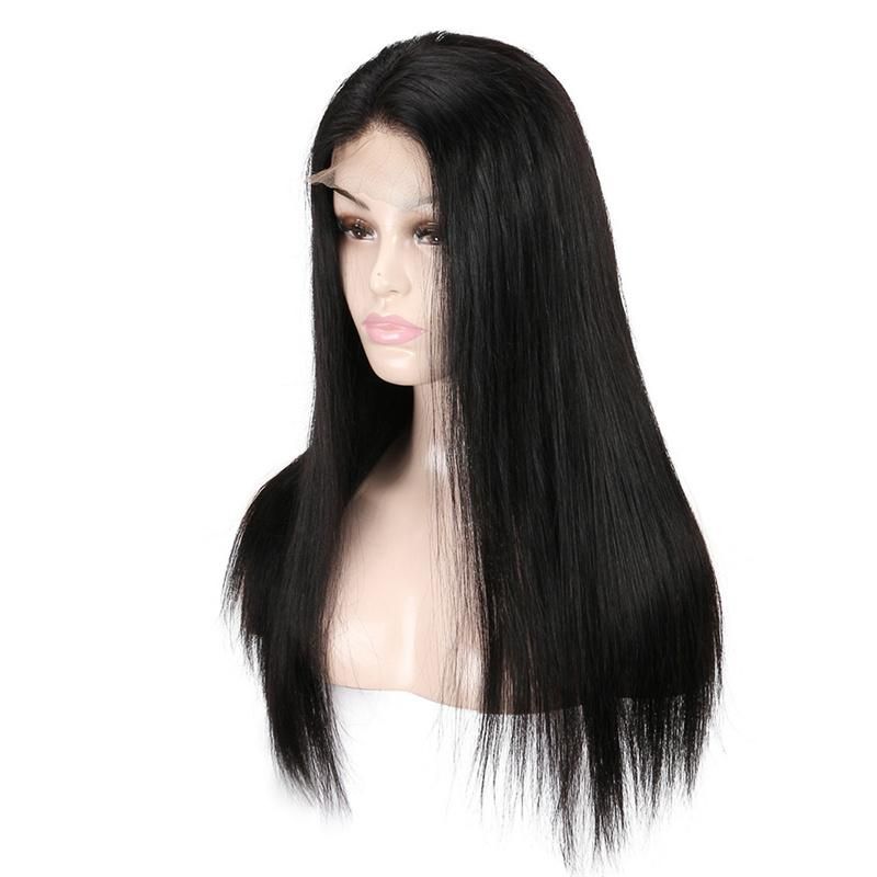 8-26inch Silky Straight 150% 180% Density Human Hair Wigs Lace Frontal Wigs