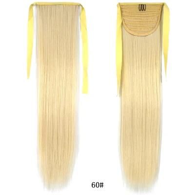 Wendyhair Long Straight Synthetic Clip Hair in Warp Ponytail Hair Extension