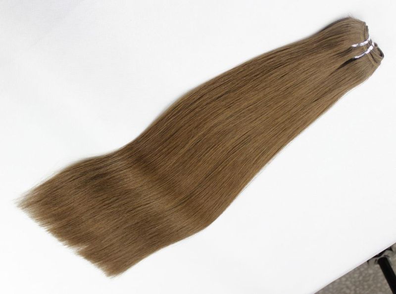 Straight Brazilian Human Hair Hair Bundles Brown Color Remy Human Hair Weaving Bundles Extensions