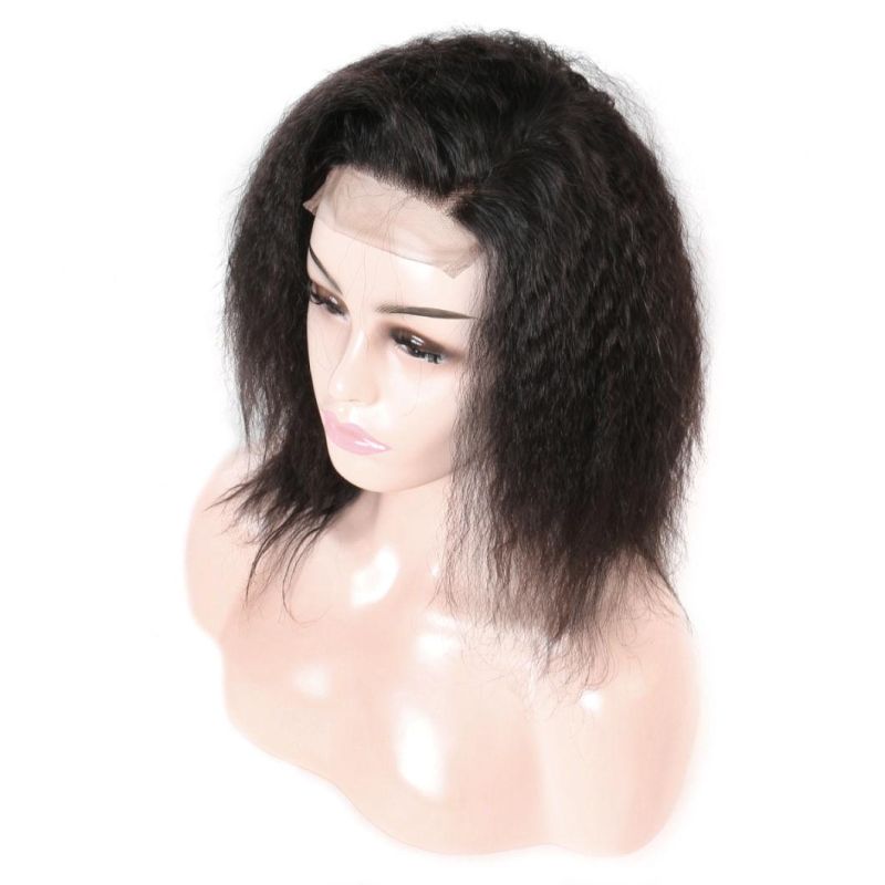 Kinky Straight Vrigin Brazilian Human Hair Lace Wig