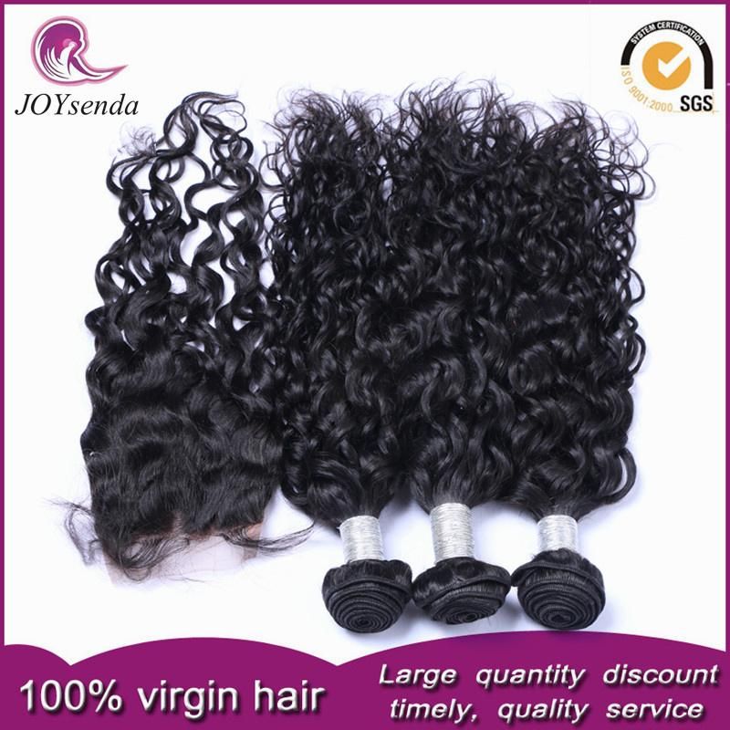 Unprocessed Jerry Curly Closure Virgin Chinese Hair Weave