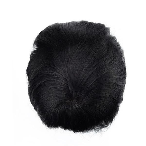 Thin Skin Base Single Split Knots Men′s Toupee