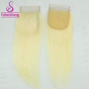 Blonde 613 Virgin Hair Straight Style 4X4 Natural Hairline Brazilian Lace Closure